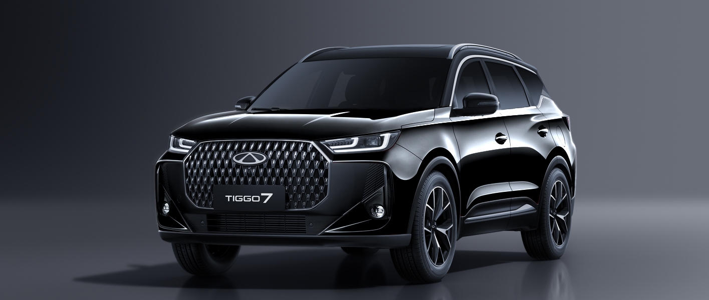 Chery Tiggo 7, Встроенные аэродинамичные рейлинги с черными элементами